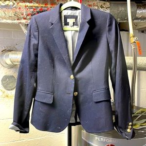 J Crew Navy Wool Blazer